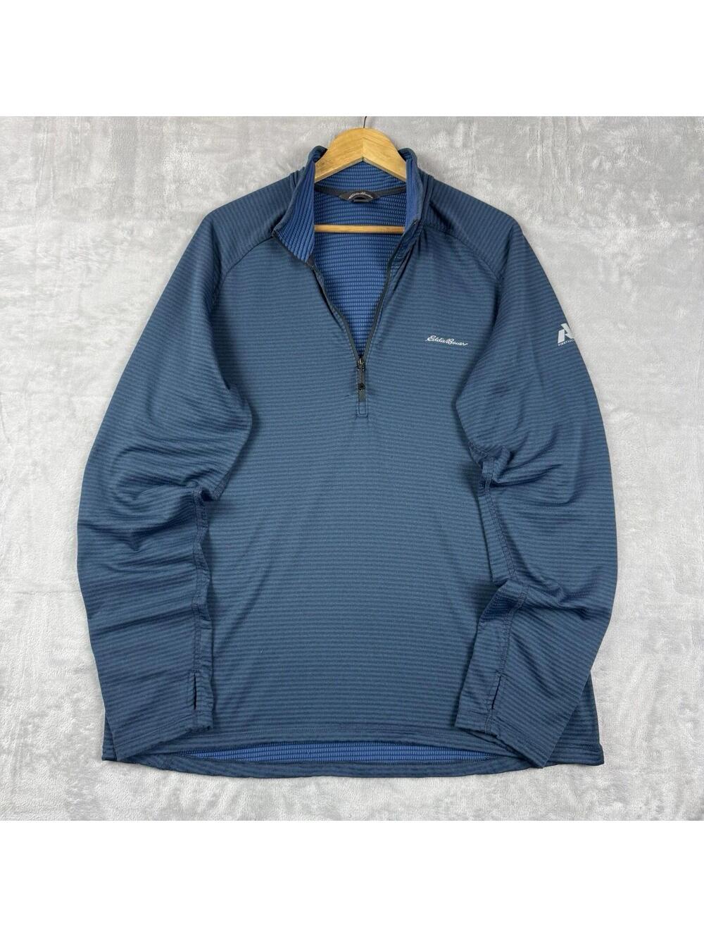 Eddie Bauer First Ascent Grid Fleece Quarter Zip Blue MenXL lightweight Gorpcore